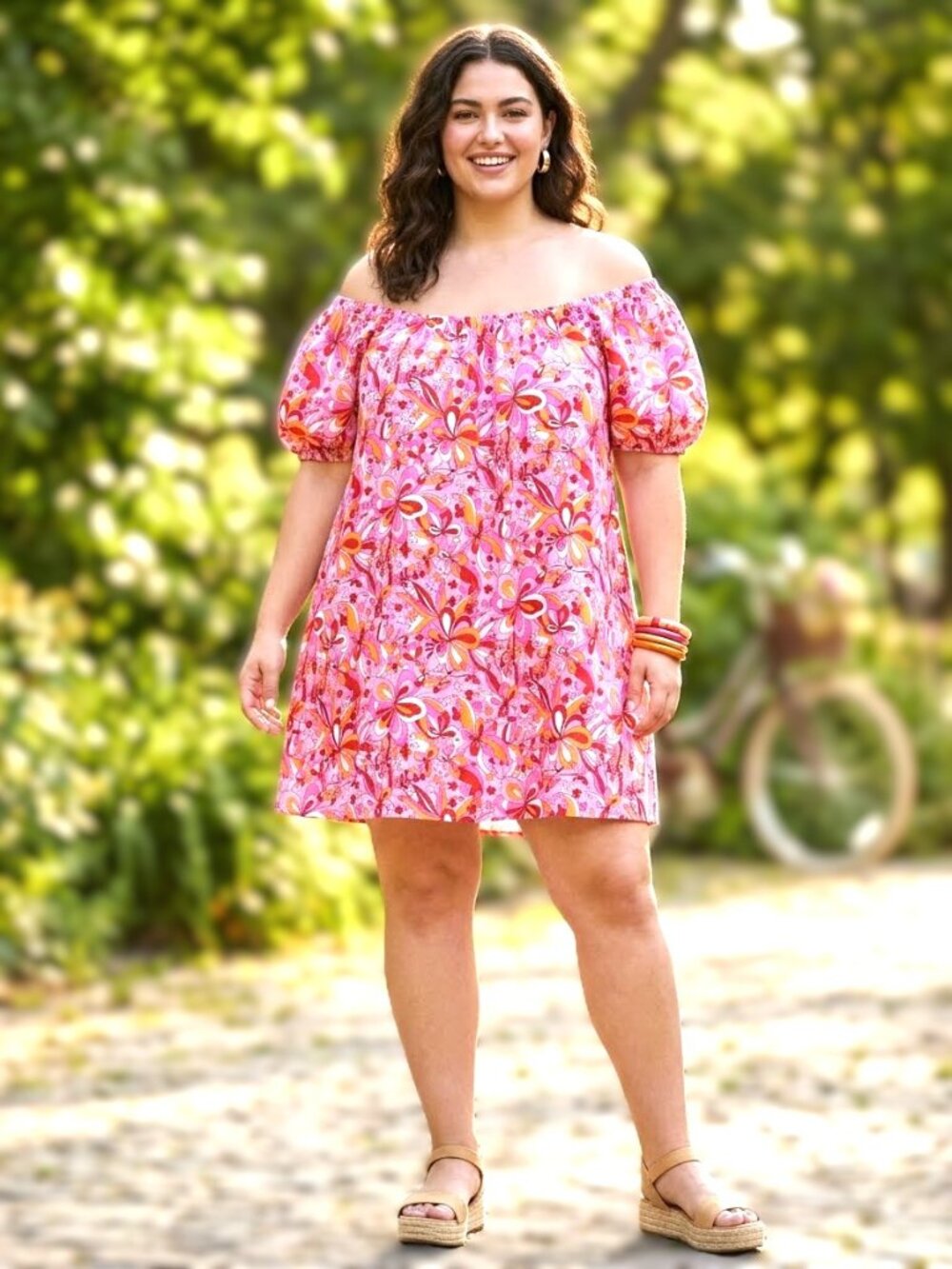A.N.A A NEW APPROACH Floral Mini Dress. Plus Size 1X